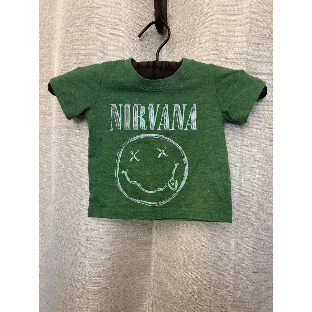 Nirvana Toddler Short Sleeve Green Shirt Sz 12M